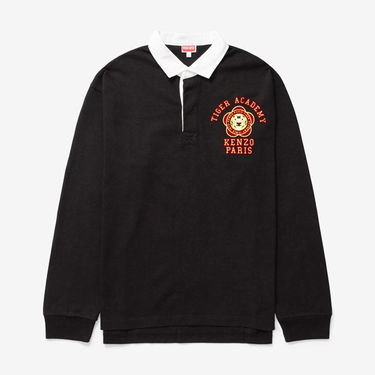 Polo skjorte KENZO Paris 'Tiger Academy' Long Sleeve Polo Sort | FD65PO5294SI, 1