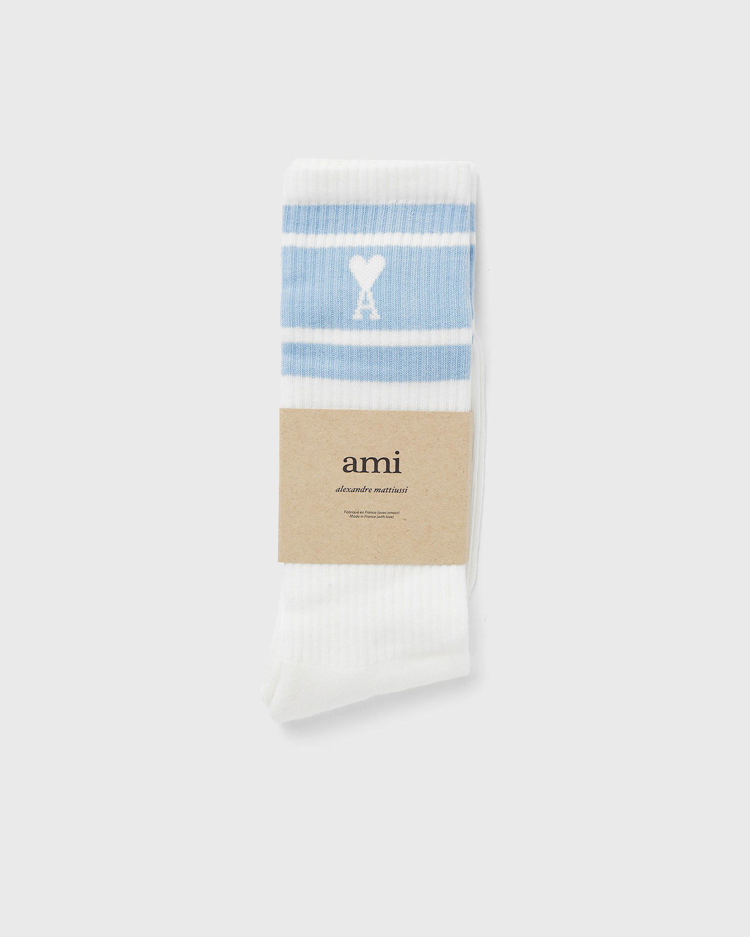 Sokker AMI Paris ADC STRIPED SOCKS Hvid | USC001.AW0015-484, 0