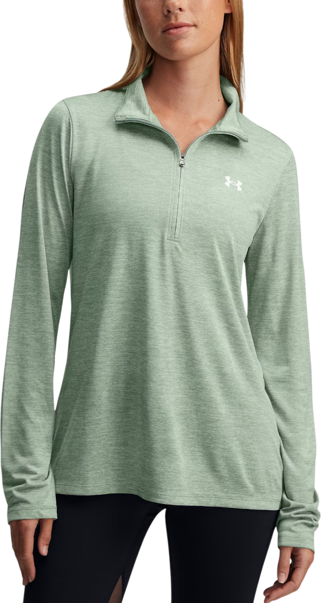 Sweatshirt Under Armour Tech 1/2 Zip Twist Top Grøn | 1384225-348