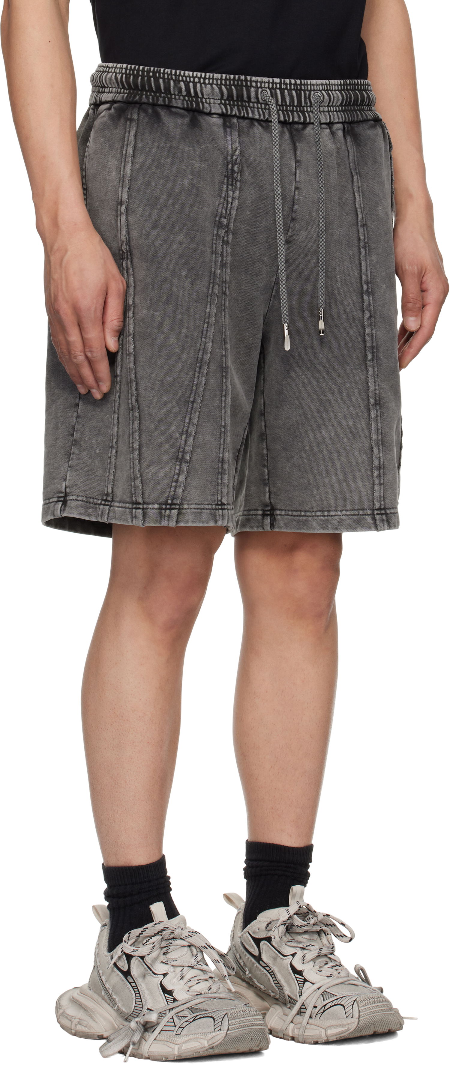 Shorts Feng Chen Wang Feng Chen Wang Tie Dyed Shorts Grå | FUS19ST01B, 1