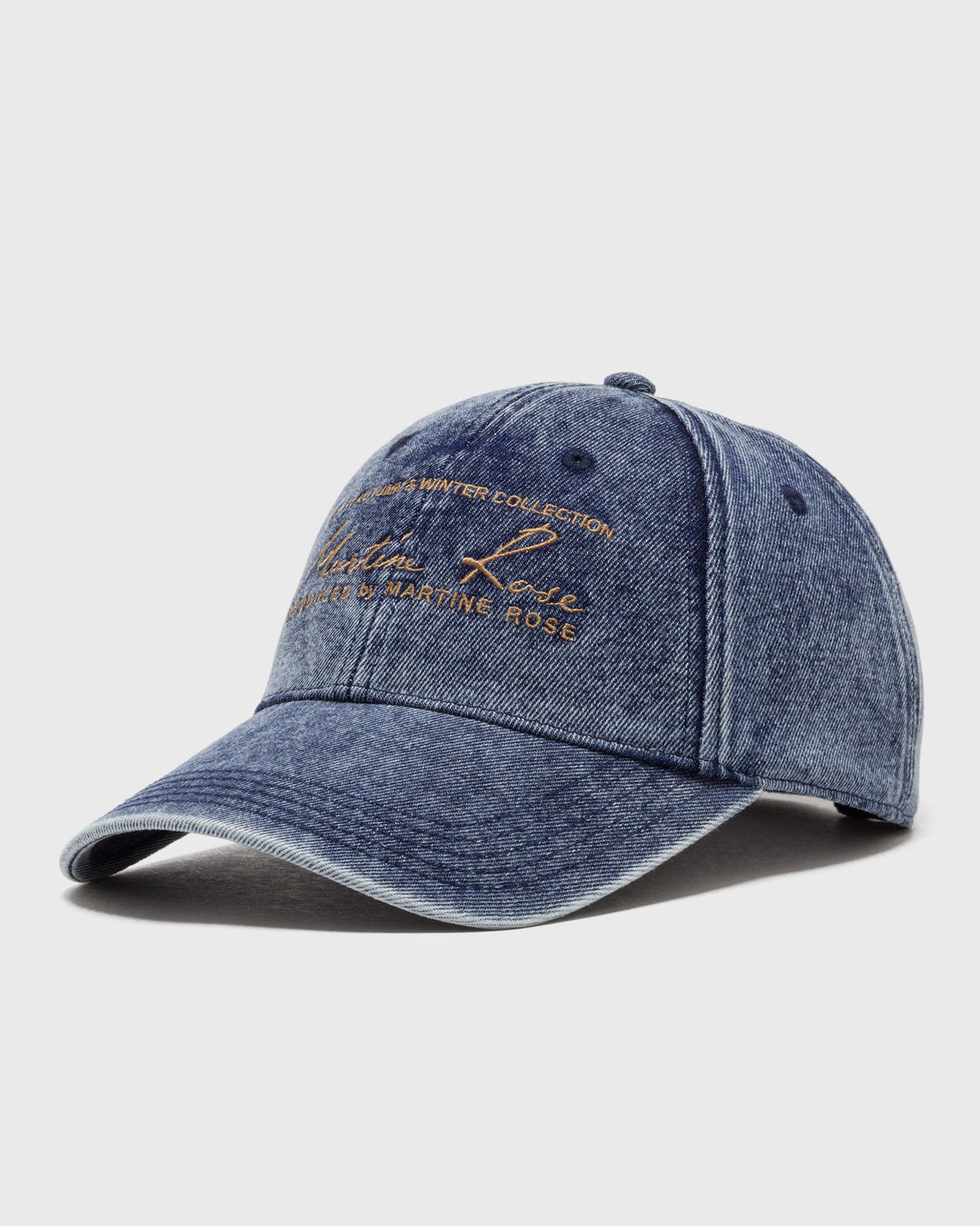 Kasket Martine Rose Martine Rose Signature Denim Baseball Cap Blå | 1134WP14500-BLU, 0
