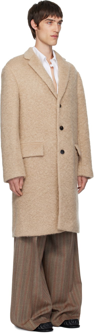 Frakker Dries Van Noten Dries Van Noten Textured Mohair Coat Beige | 252-020232-2055, 1