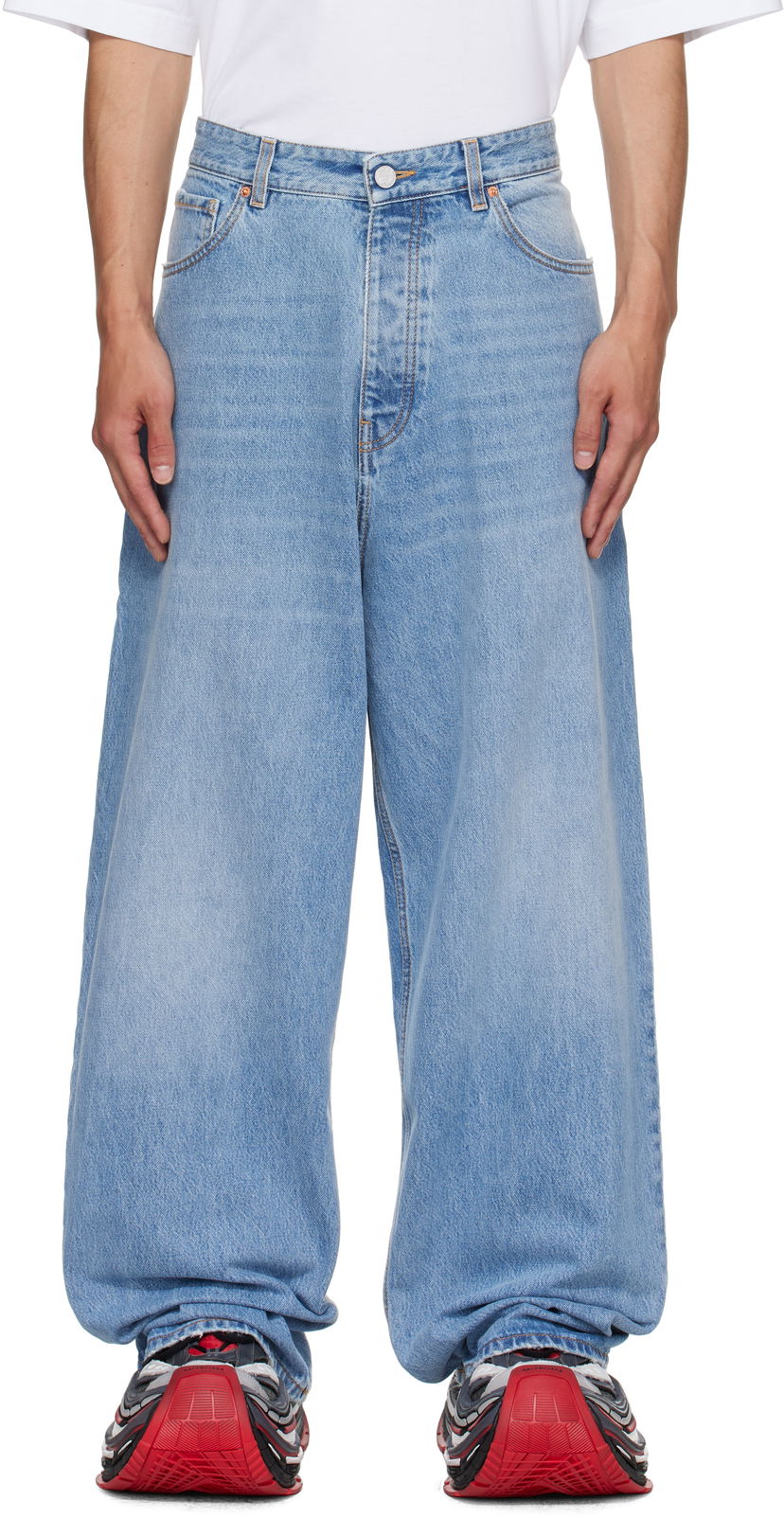Jeans VETEMENTS Vetements Anarchy Reworked Jeans Blå | UH76DP120LB1