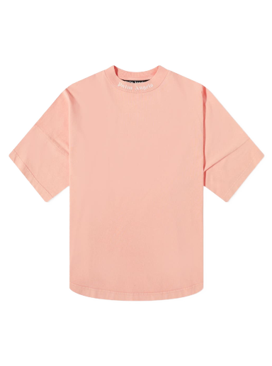 T-shirt Palm Angels Garment Dyed Oversized Mock Neck Tee Lyserød | PMAA002S22JER0066767