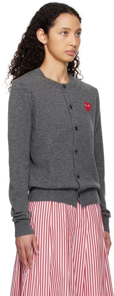 Sweater Comme des Garçons COMME des GARÇONS PLAY Heart Cardigan Sort | AX-N007-051, 4