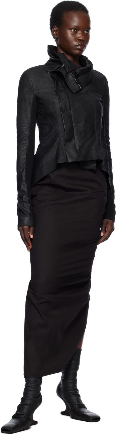 Nederdel Rick Owens Rick Owens Hollywood Soft Pillar Maxi Skirt Sort | RP01E7331 P, 3