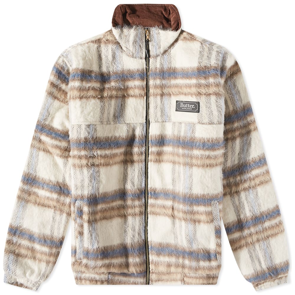 Jakke Butter Goods Hairy Plaid Lodge Jacket Beige | BGQ422D22402, 0