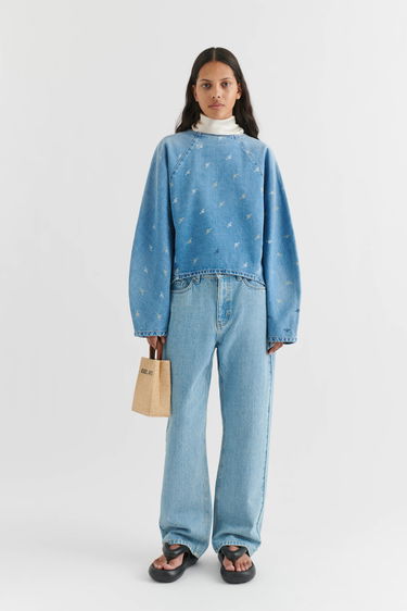 Sweatshirt AXEL ARIGATO Daisy Script A Sweatshirt Blå | A2162001, 6
