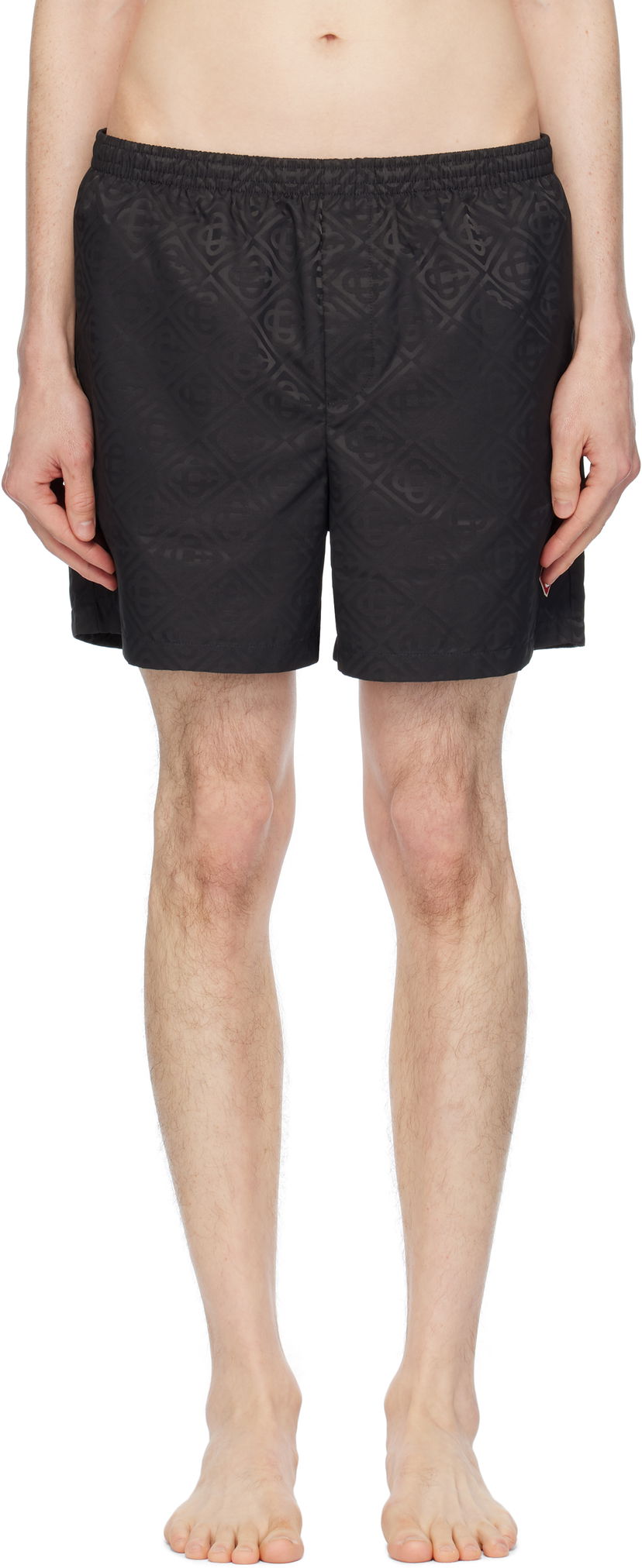Badetøj Casablanca Casablanca Jacquard Swim Shorts Sort | MPS25-TR-224-04