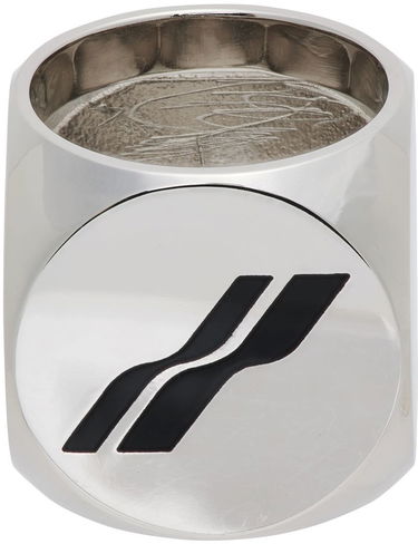 Ring We11done We11done Logo Dice Ring Metalisk | WD-AJ1-22-704-U-BK, 0