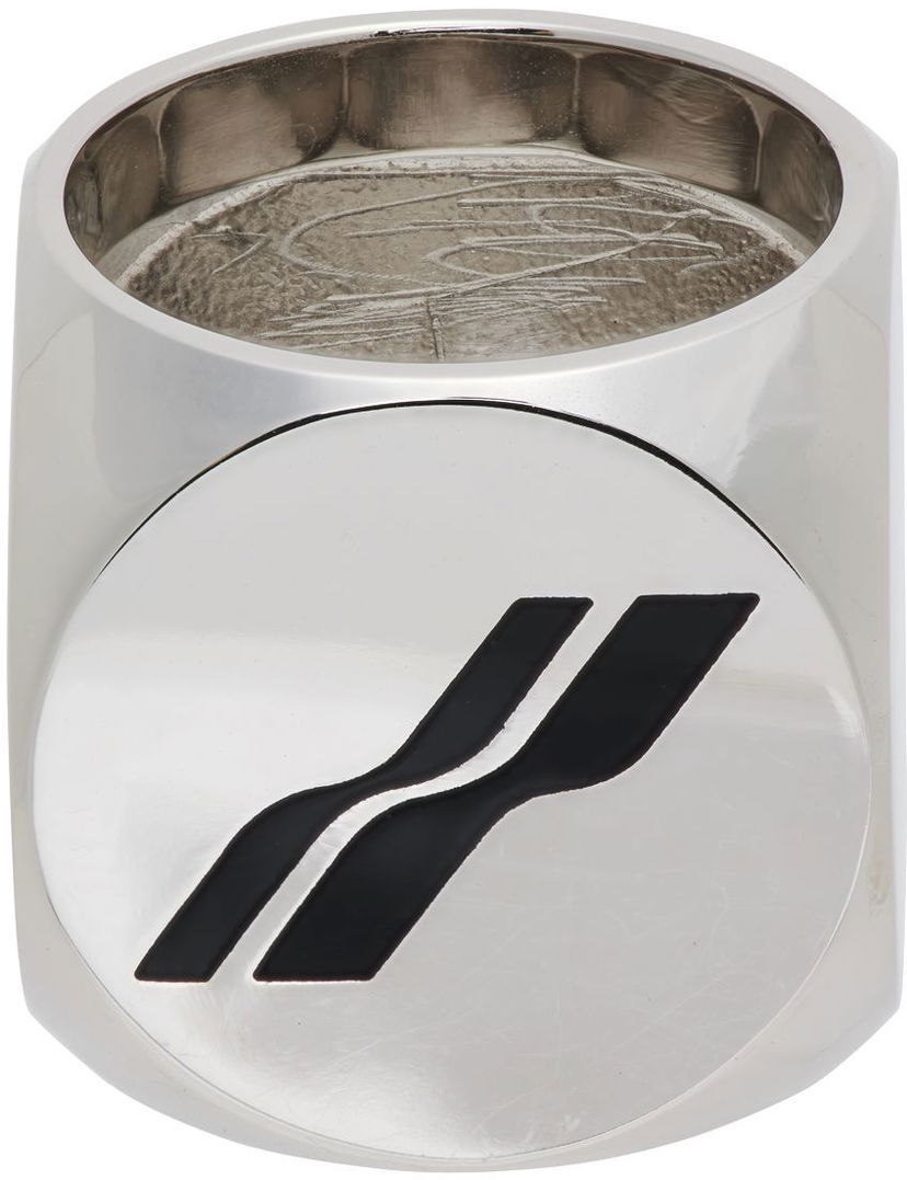 Ring We11done We11done Logo Dice Ring Metalisk | WD-AJ1-22-704-U-BK