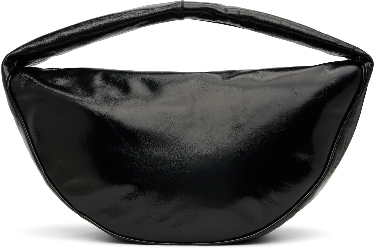 Skuldertaske BY FAR BY FAR Maxi Cush Creased Leather Shoulder Bag Sort | MWBSB022LL002BKPL, 0