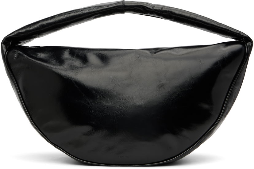 Skuldertaske BY FAR BY FAR Maxi Cush Creased Leather Shoulder Bag Sort | MWBSB022LL002BKPL