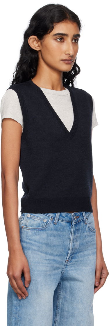 Sweater A.P.C. A.P.C. Lise Knit Vest Mørkeblå | WVBEE-F22329, 1