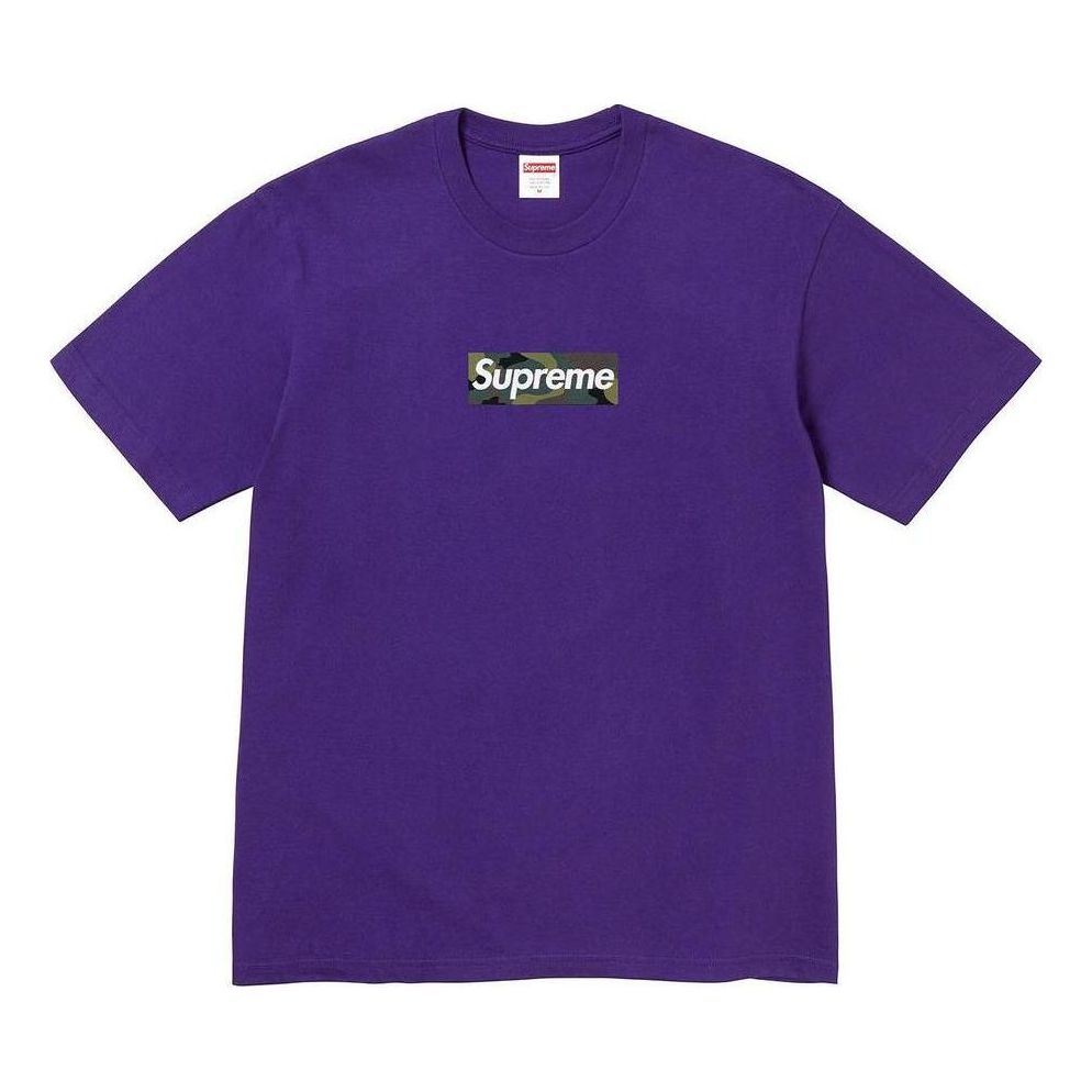 T-shirt Supreme Box Logo Graphic Tee Lilla | SUP-FW23-245, 0