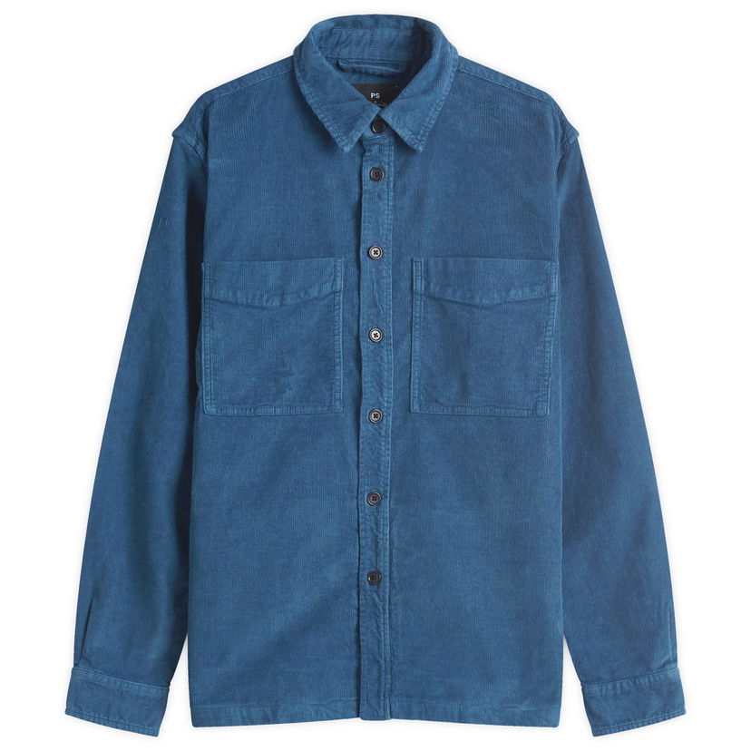 Skjorte Paul Smith Paul Smith Corduroy Shirt Jacket, Size Large Blå | M2R-413Z-P22248-48
