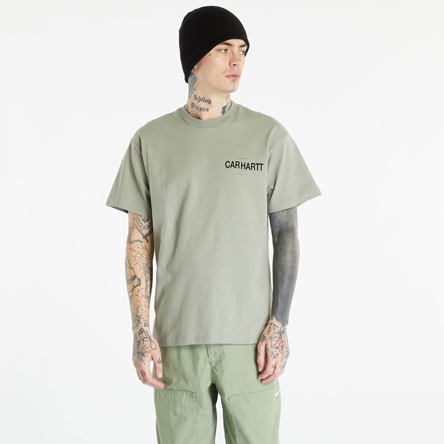 T-shirt Carhartt WIP Fold-In Short Sleeve Tee UNISEX Yucca Grøn | I031781.1CTXX, 0