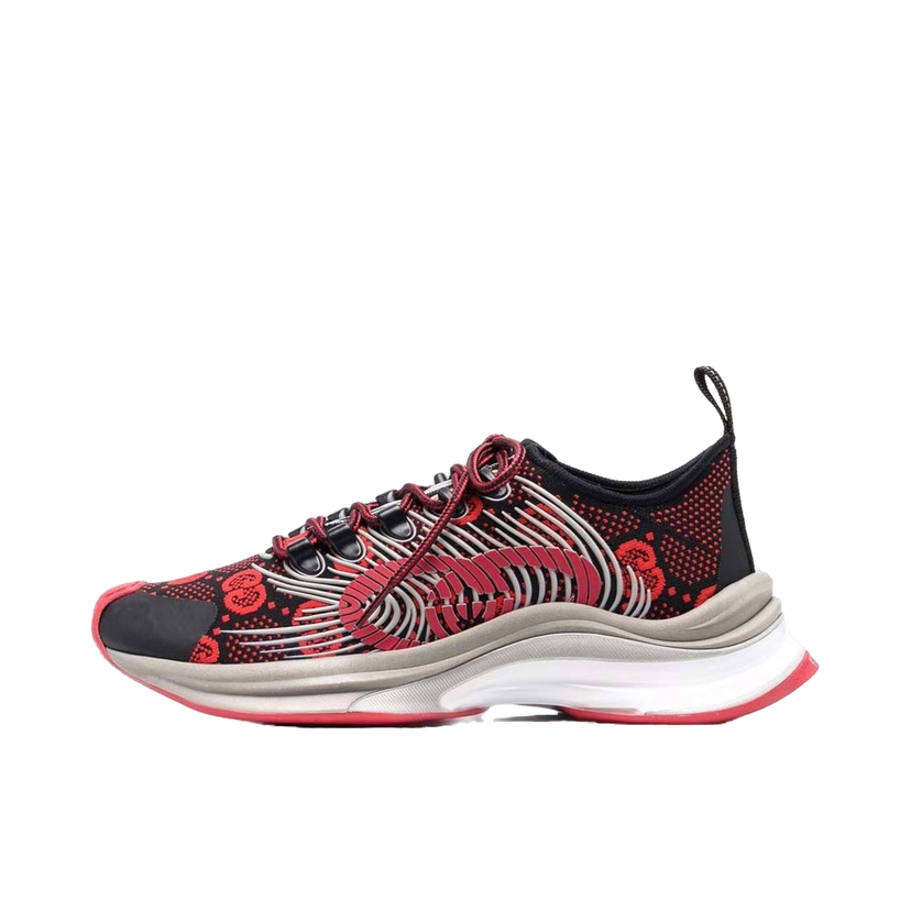 Sneakers og sko Gucci Monogram Sneakers Black Red (Women's) Rød | 680903 USN10 8490