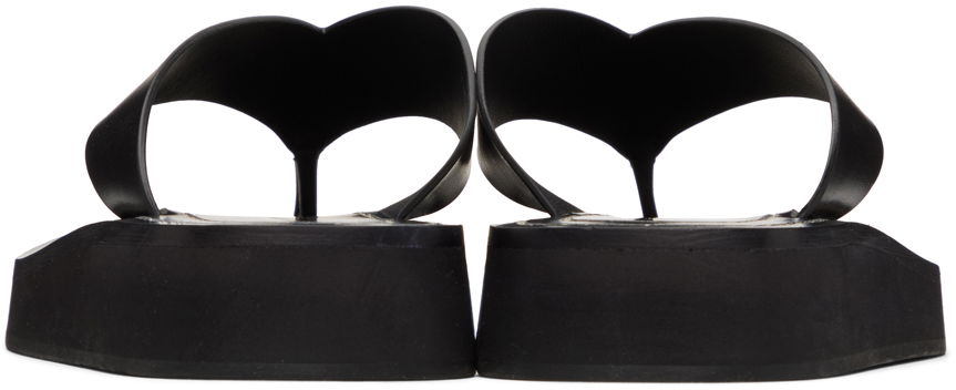 Tøj The Row The Row Ginza Platform Flip-Flop Sandals Sort | F1159-L52, 1