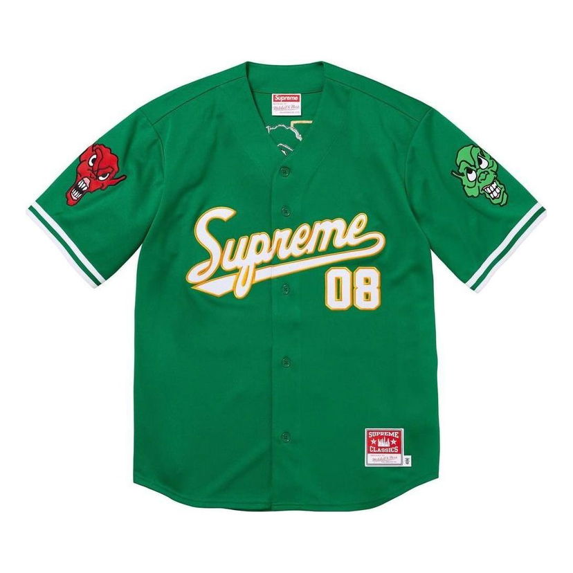 Jersey Supreme Mitchell & Ness Downtown Hell Baseball Jersey Grøn | SUP-FW23-094