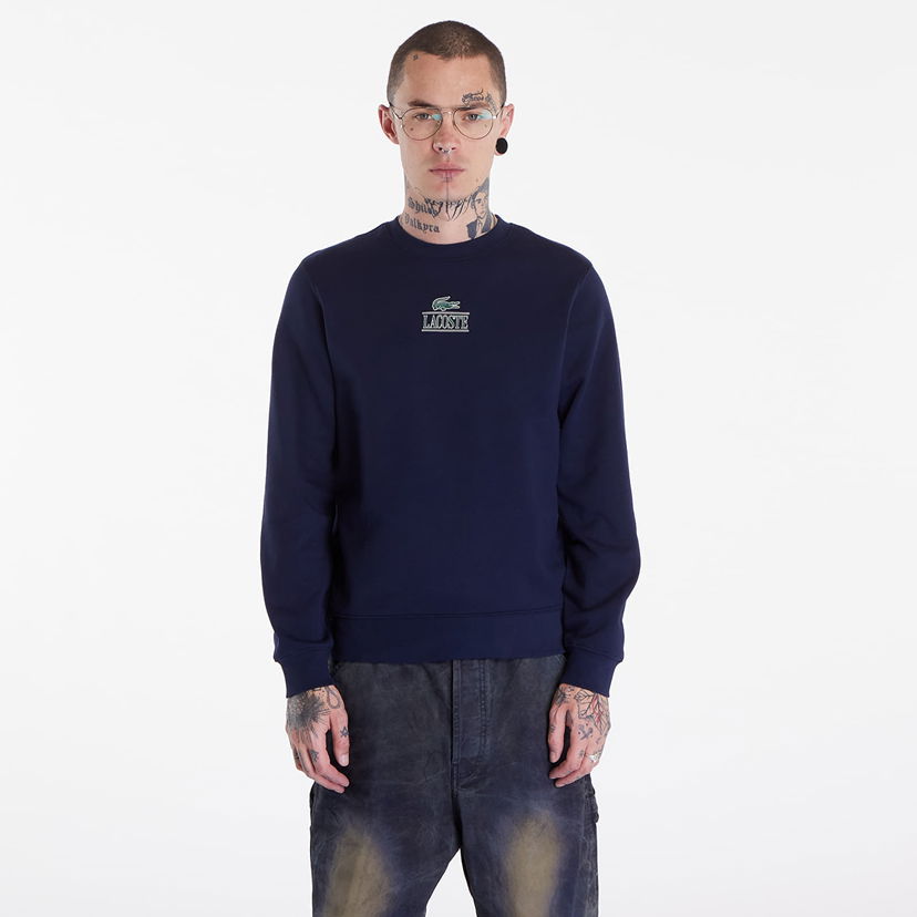 Sweatshirt Lacoste Sweatshirt Navy Blue Mørkeblå | SH1156 166