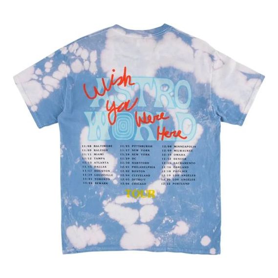 T-shirt Cactus Jack by Travis Scott Travis Scott Cactus Jack Tour Print T-Shirt Blå | TC-35, 0