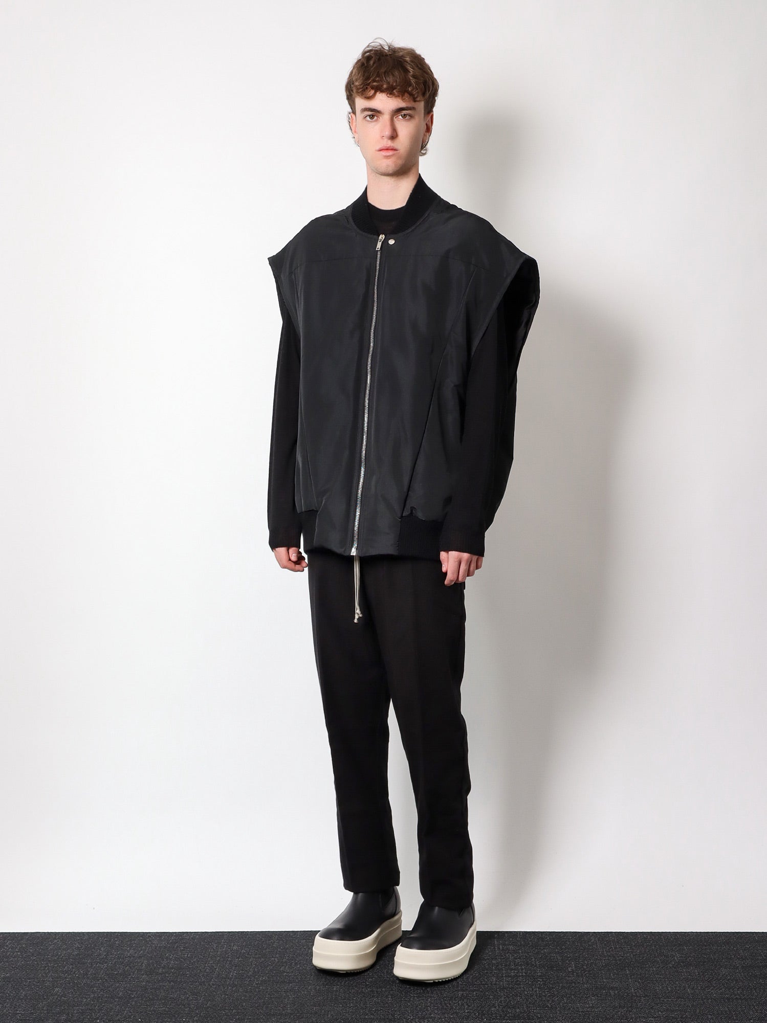 Vest Rick Owens Vest Sort | RU01D3761FK09, 1