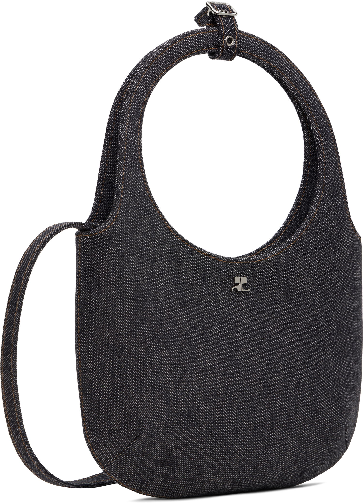 Skuldertaske Courrèges Courrèges Holy Denim Shoulder Bag Mørkeblå | 125GSA102DE0036, 1