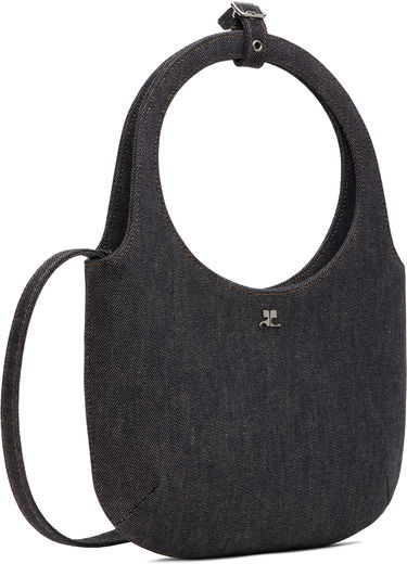 Skuldertaske Courrèges Courrèges Holy Denim Shoulder Bag Mørkeblå | 125GSA102DE0036, 1