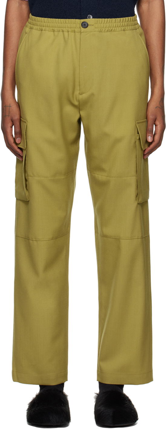 Cargo bukser Marni Drawstring Cargo Pants Grøn | PUMU0207U2 TW839, 0