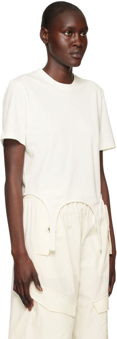Crop top Dion Lee Garter Slim T-Shirt Sort | C3098R23, 4