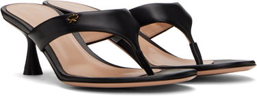Sneakers og sko Gianvito Rossi Gianvito Rossi Ascent Thong 55 Heeled Sandals Sort | G10057-55LAC-NAP, 3