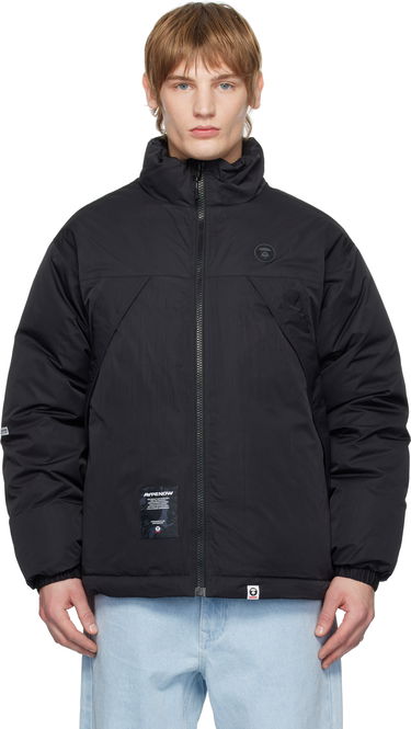 Puffer jakke AAPE by A Bathing Ape AAPE by A Bathing Ape 'AAPE NOW' Down Jacket Sort | AAPDNM7655XXNBKX, 0