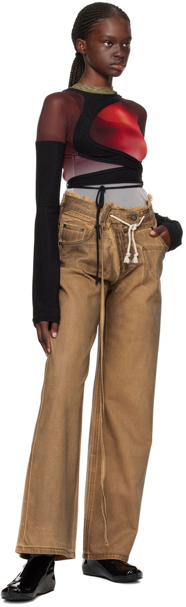Jeans Ottolinger Ottolinger Exclusive Paperbag-Waist Jeans Brun | 1702808, 3