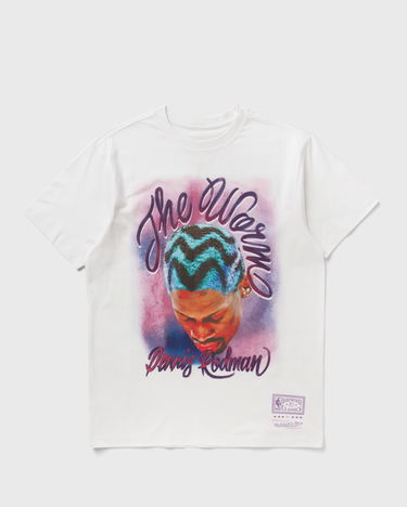 T-shirt Mitchell & Ness Chicago Bulls Dennis Rodman Airbrushed T-Shirt Hvid | SS12537-CBUVNWHDR, 0