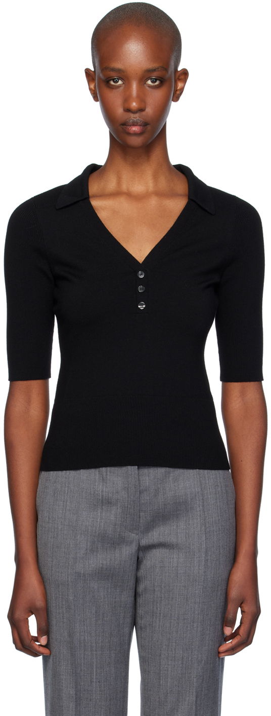 Polo skjorte BOSS Wool Polo Sort | 50523743, 0