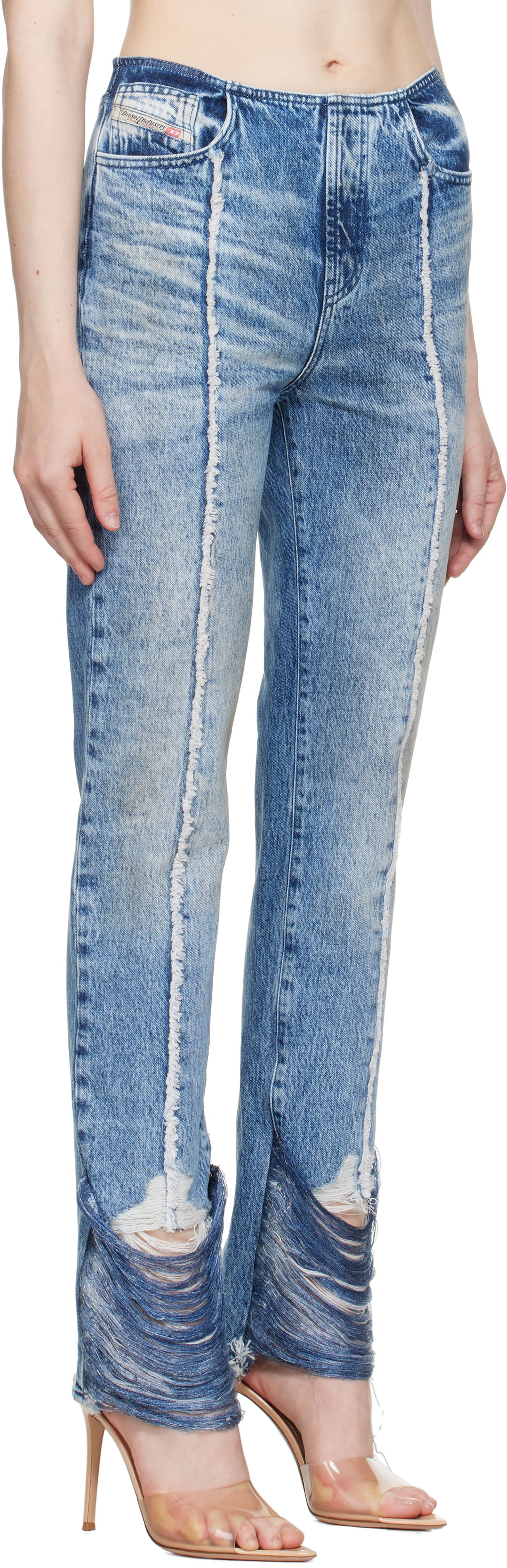 Jeans Diesel Diesel D-Ginna-FSG Straight Leg Jeans Blå | A17934 0CMBM, 1