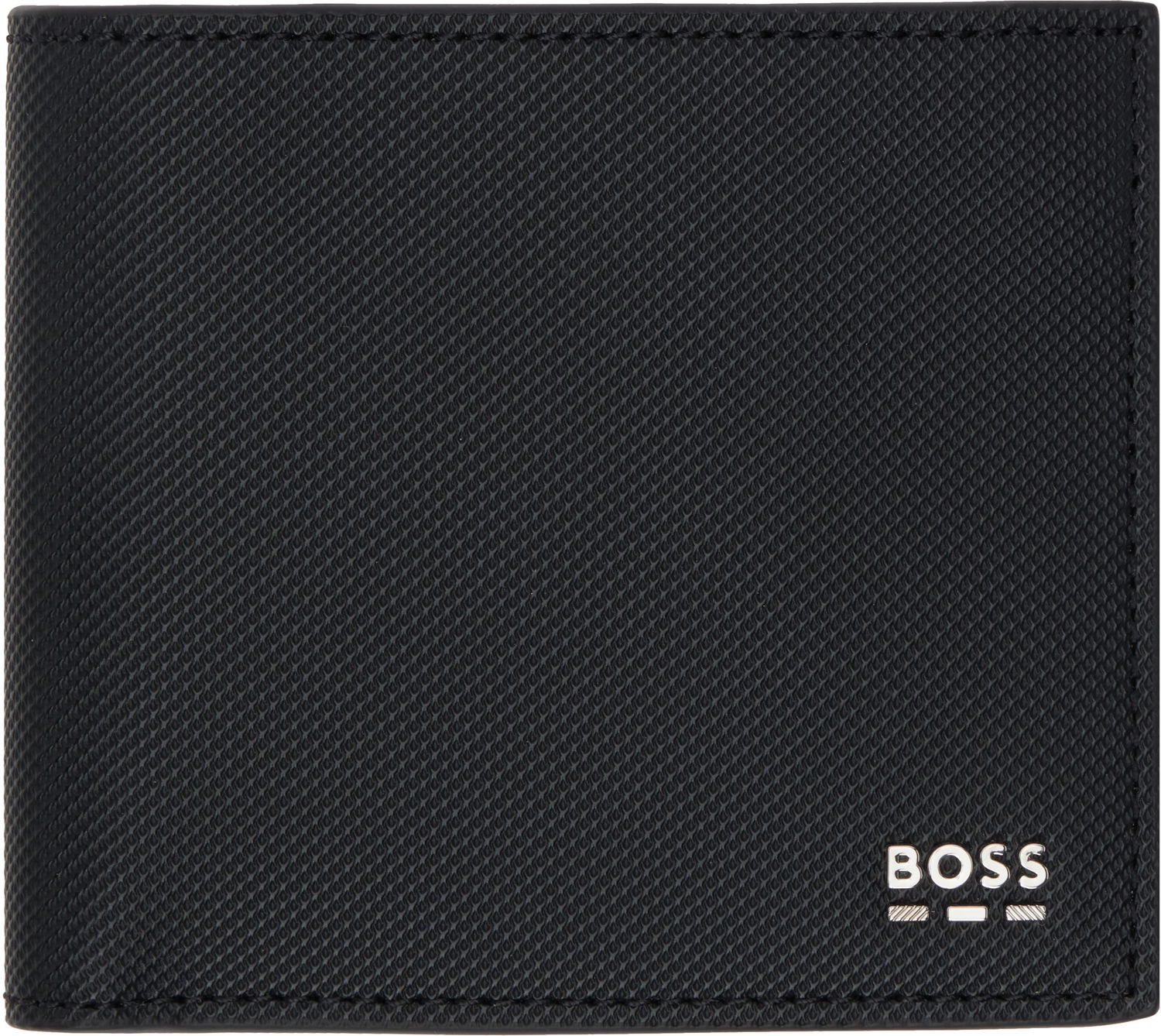 Tegnebog BOSS Bi-Fold Textured Leather Wallet Sort | 50536078, 0