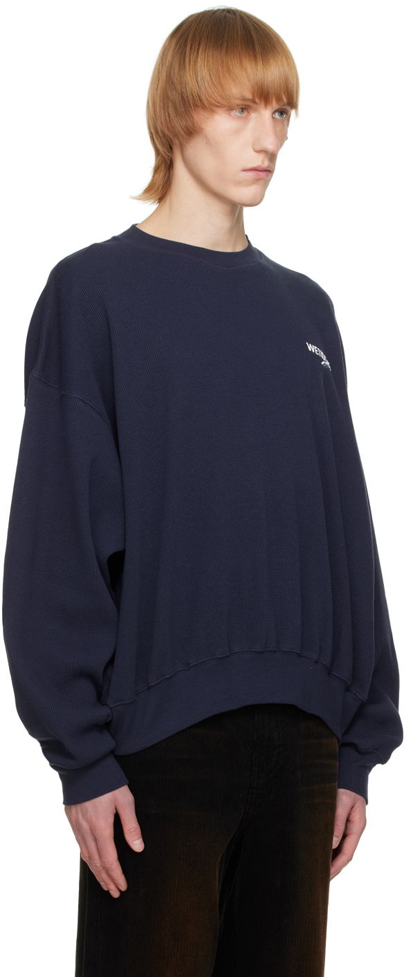 Sweater We11done Designer Basic Sweatshirt Blå | WD-TS3-22-798-U-NV, 1