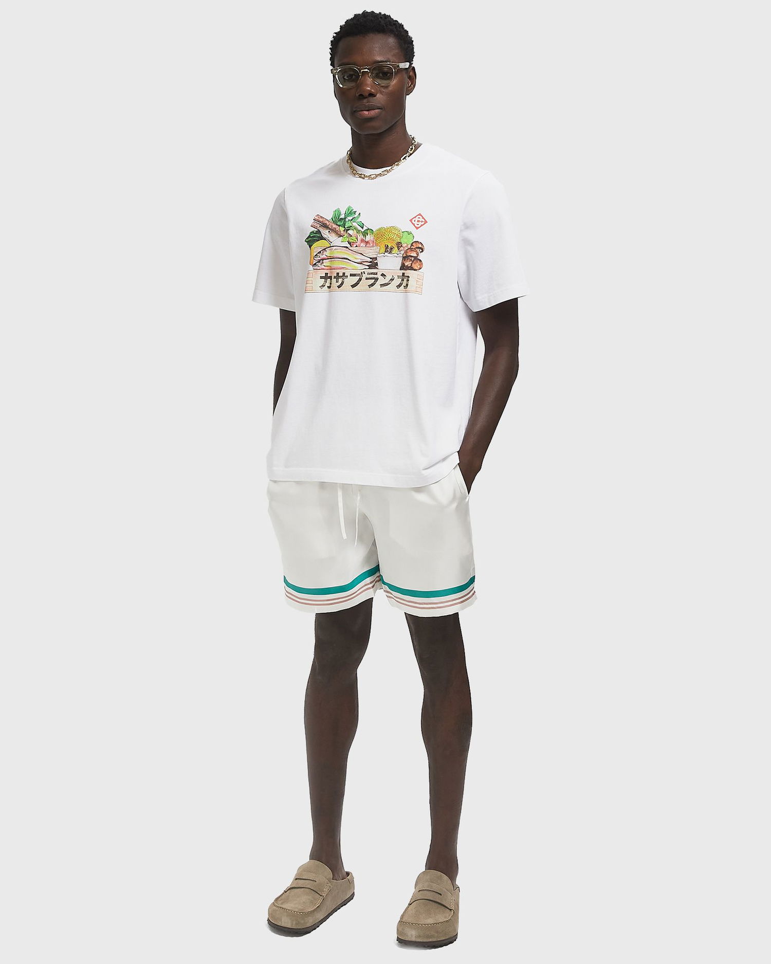 T-shirt Casablanca Casablanca Ingredients Graphic Print T-Shirt Hvid | M-AW25-JTS-001-03, 1