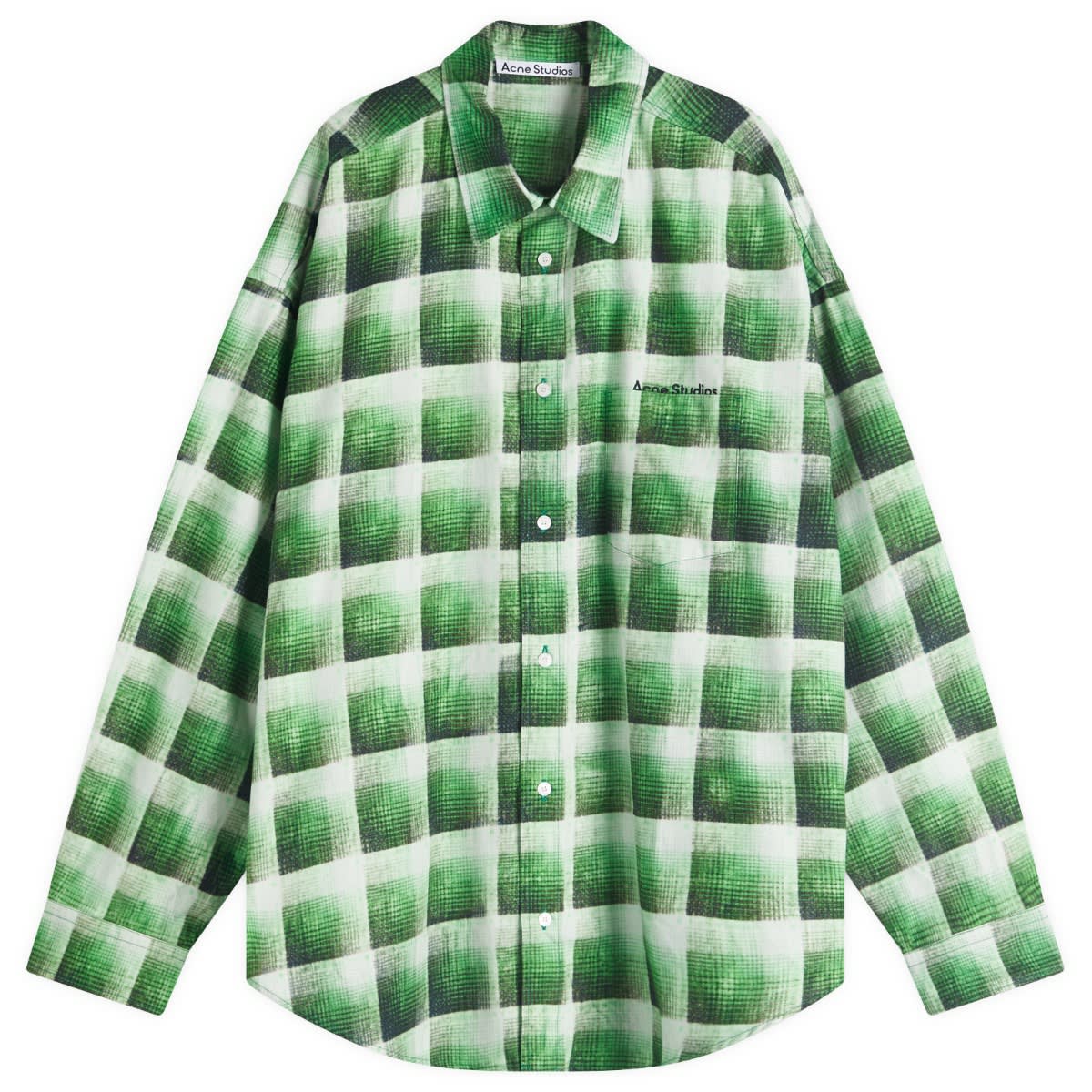 Skjorte Acne Studios Setar U Trafalgar Checked Shirt, Size Large Grøn | BB0615-AB8, 1