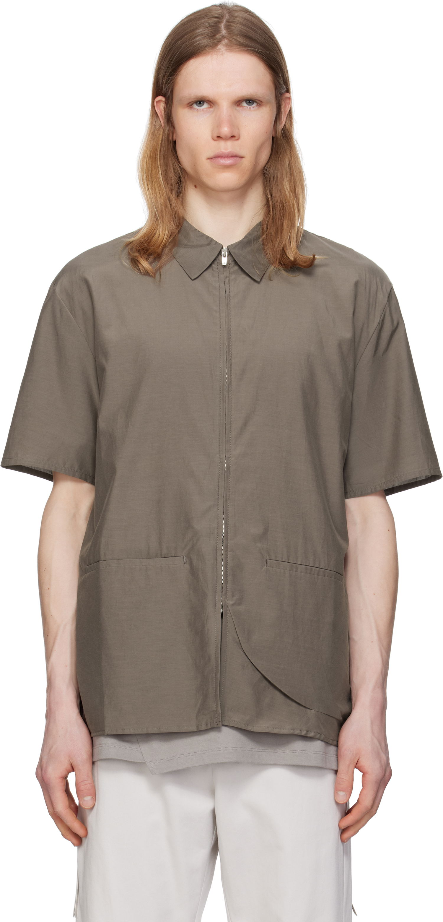 Skjorte Post Archive Faction (PAF) Post Archive Faction 8.0 Right Half Shirt Grå | 8.0 THSR-BR, 0