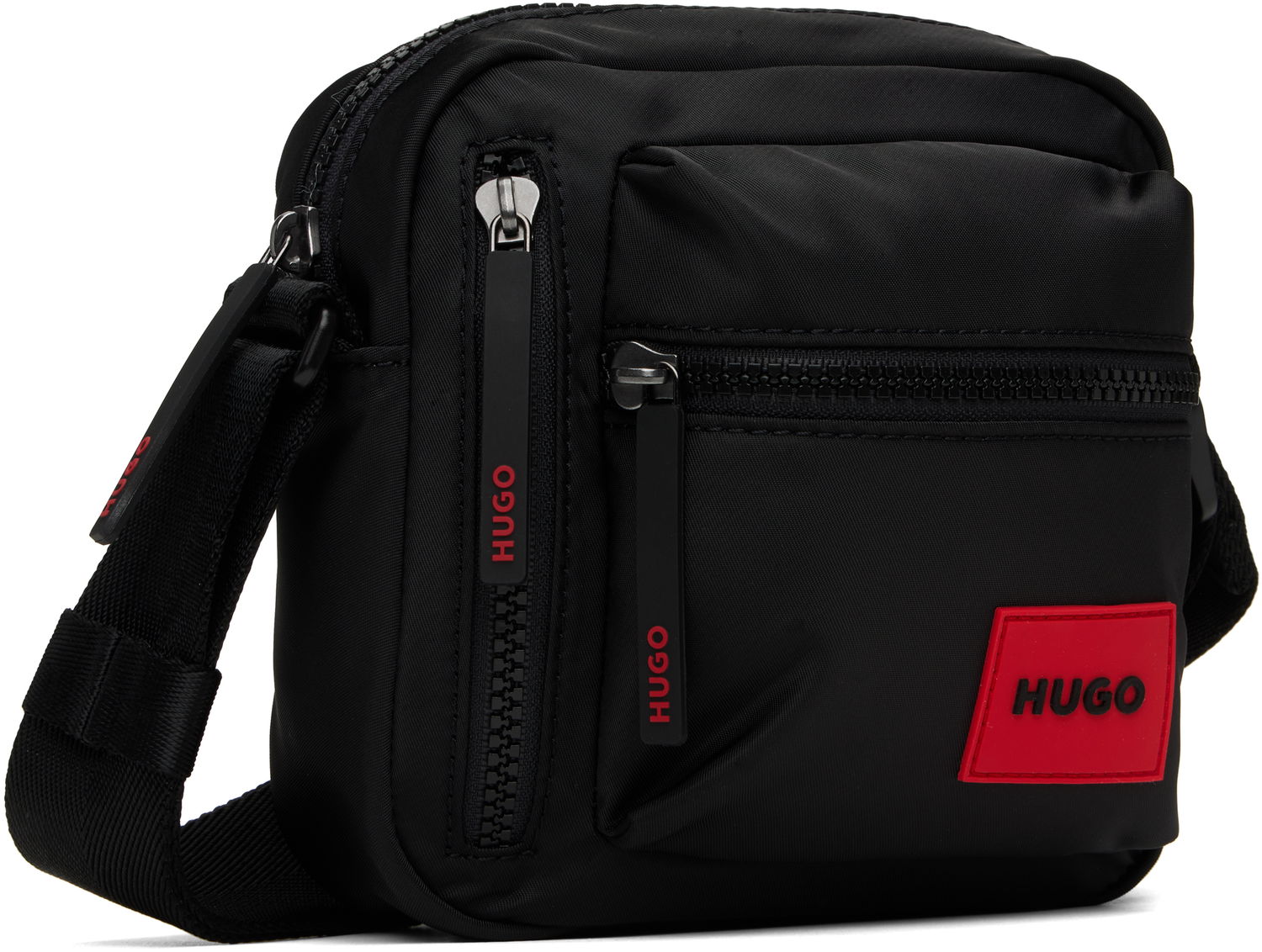 Skuldertaske BOSS HUGO Logo Patch Crossbody Bag Sort | 50535643, 1