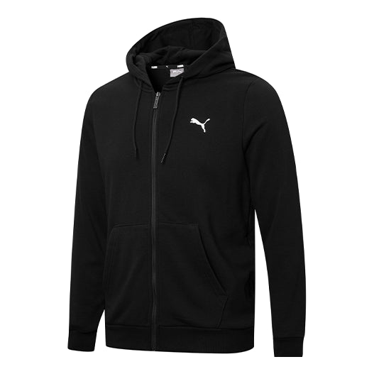 Sweatshirt Puma Ess Logo Solid Color Hoodie Sort | 848732-01