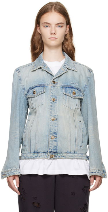 Jakke We11done Washed Denim Jacket Blå | WD-DJ2-24-348-W-SK, 0