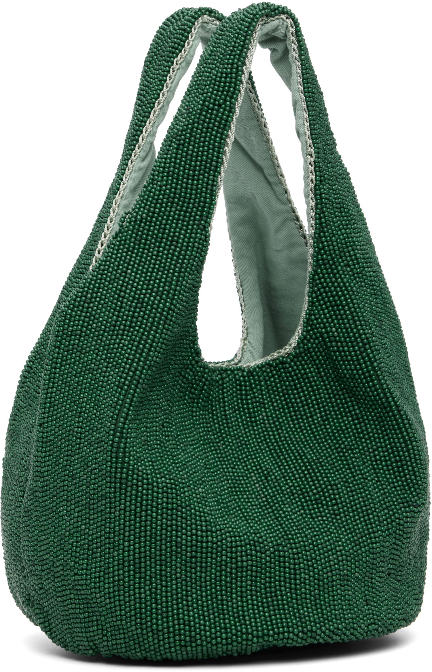 Mulepose JW Anderson Mini Beaded Shopper Tote Grøn | HB0744-FA0469, 1