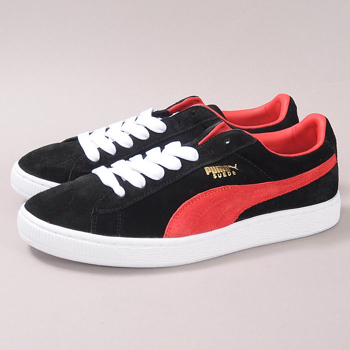 Sneakers og sko Puma Suede Archive Eco black / ribbon red / gold foil Sort | 352421 19, 0