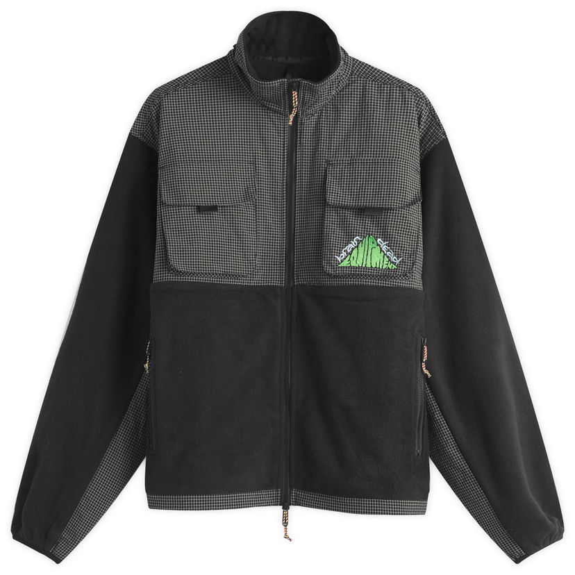 Vindjakke Brain Dead Brain Dead Equipment Ripstop Zip Fleece Jacket, Size Large Sort | BDP25OO90043-BLK