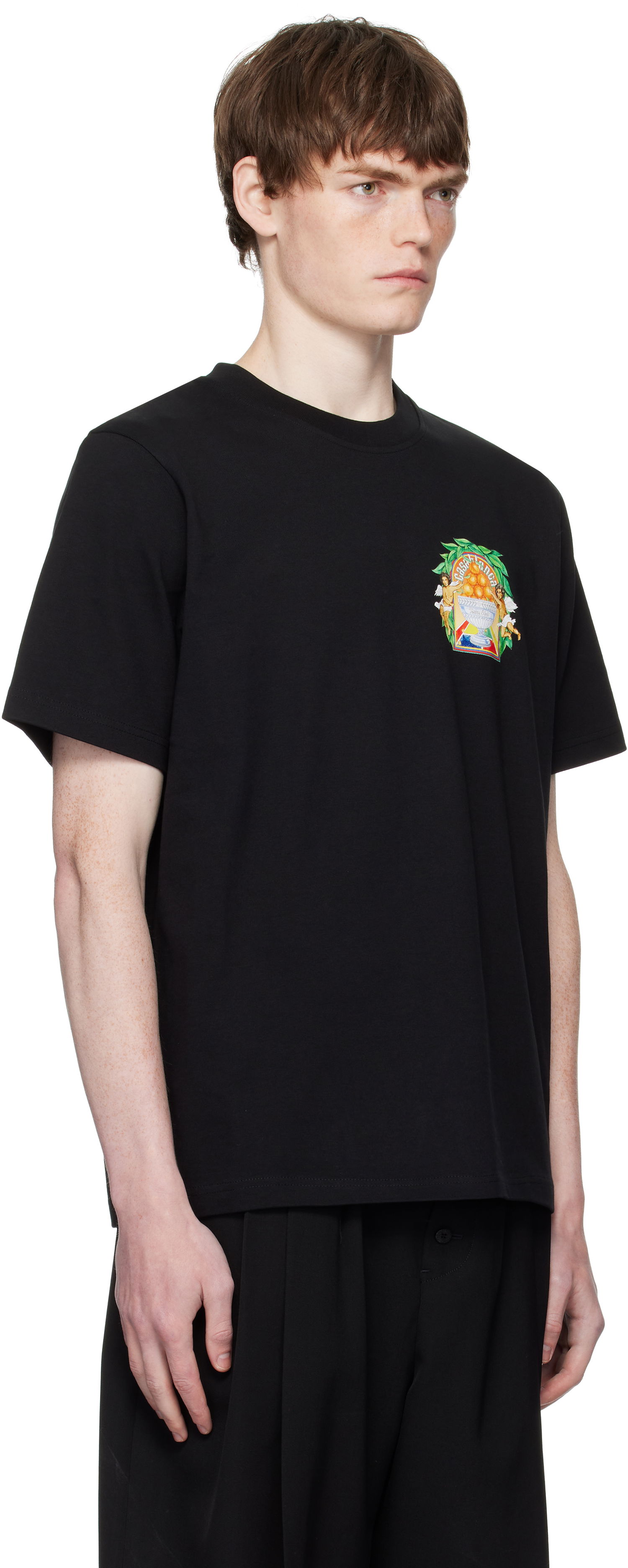T-shirt Casablanca Casablanca Triomphe D'Orange Graphic T-Shirt Sort | MPF25-JTS-001-24-EX-FLANNELS, 1