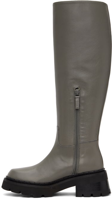 Tøj BY FAR BY FAR Russel Knee-High Boots Grå | 22FWRUSDCEMNAP, 2